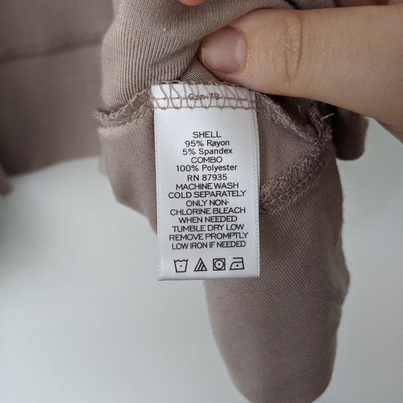 LOGO by Lori Goldstein Taupe Asymmetrical Vest - Picture 4 of 5